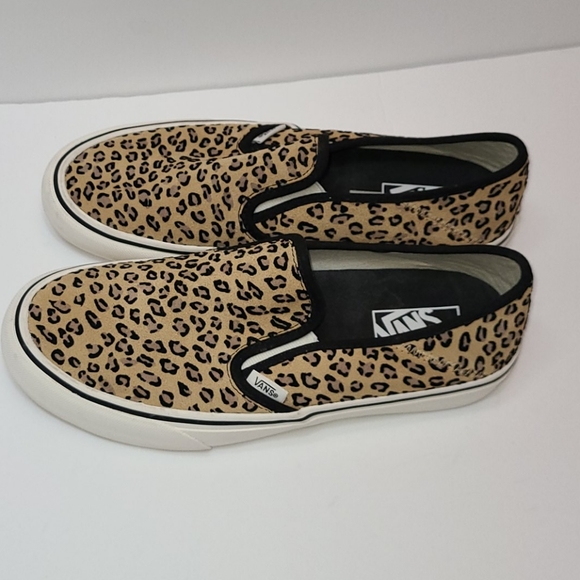 vans mini leopard slip ons
